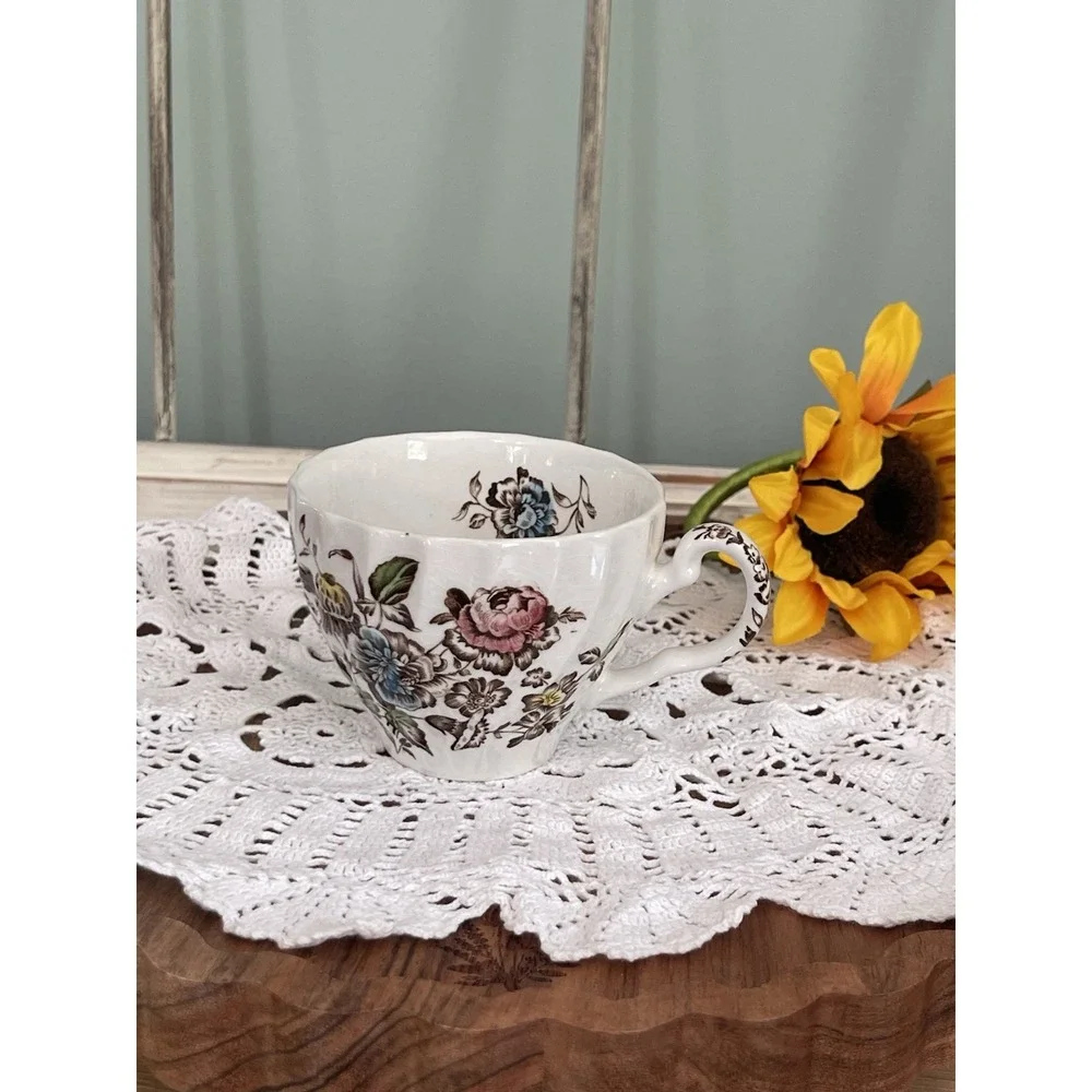 Vintage Johnson Brothers Staffordshire Bouquet 6 Piece Setting England IRONSTONE